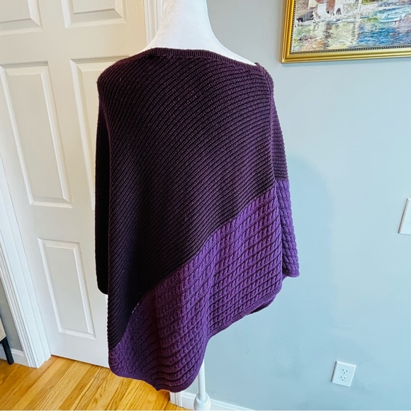 J. Jill Rich Purple Poncho Sweater - Picture 2 of 7